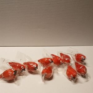 Vibrant Red Bird Shaped Craft Accessories